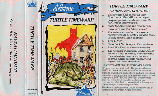 Turtle Timewarp box art for ZX Spectrum